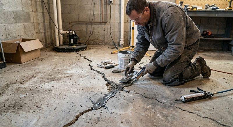 Cracked Basement Floor Repair in Boone, NC