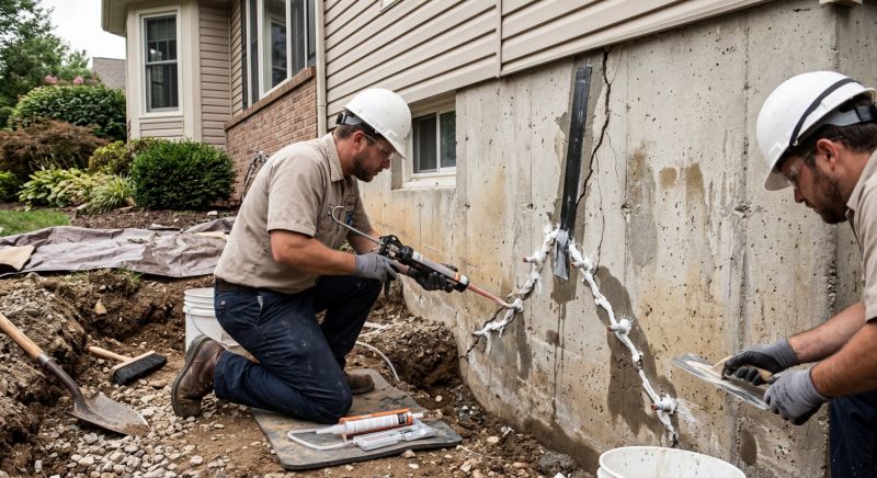 Cracked Foundation Repair in Todd, NC