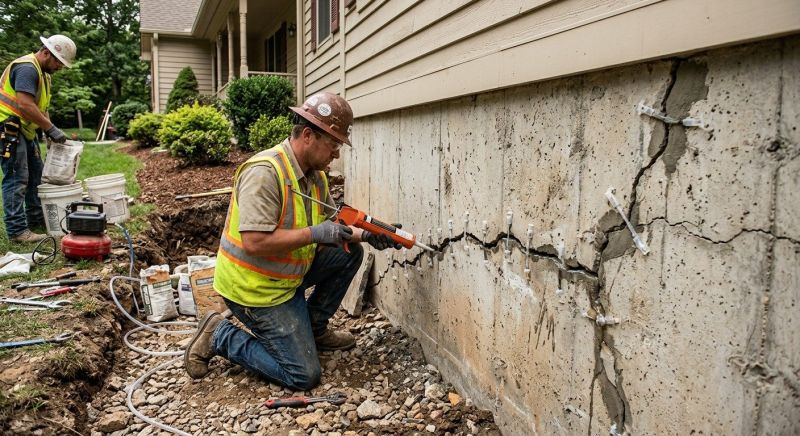 Cracked Foundation Repair in West Jefferson, NC