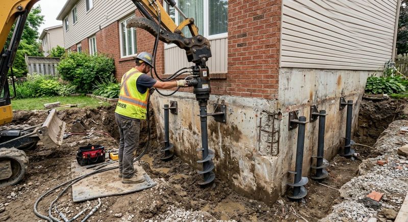 Helical Piers Installation in Boone, NC