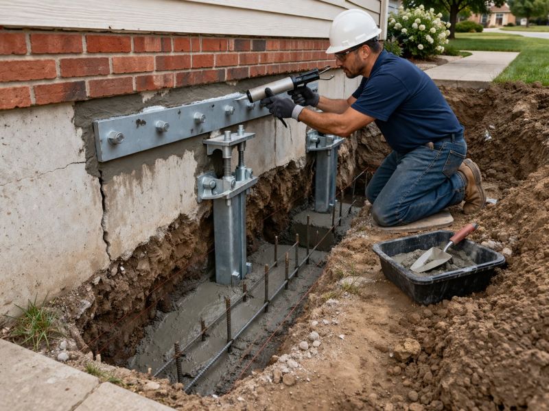 Sinking Foundation Repair in Banner Elk, NC