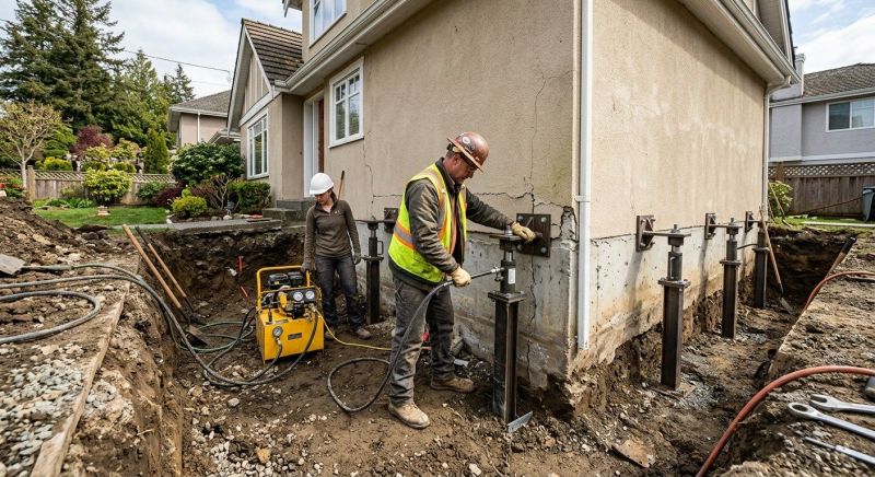 Sinking Foundation Repair in Fleetwood, NC