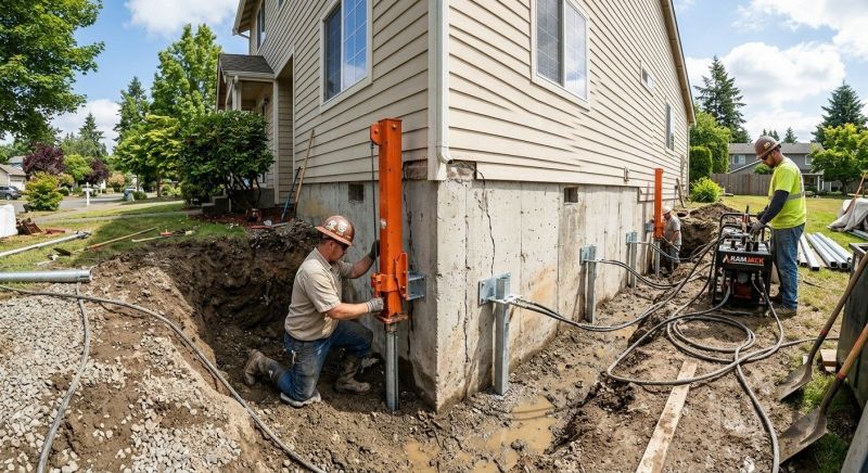 Sinking Foundation Repair in Newland, NC